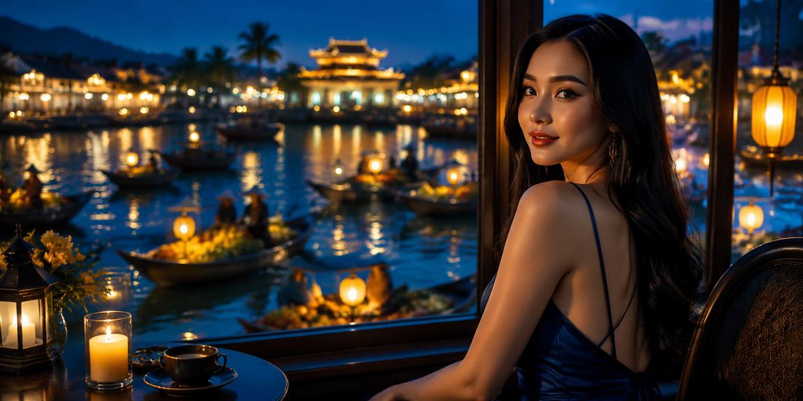 Người chơi thư giãn xem kết quả cá cược tại quán cà phê Huế